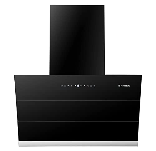 Faber 75 cm,1350 m3/hr, Auto-Clean Angular Chimney HOOD ZENITH FL SC AC 75, Filterless ,Touch Gesture Control,BK)