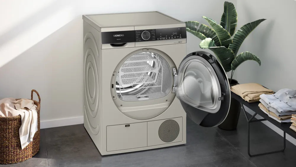 SIEMENS 8 kg Fully Automatic Front load Condenser Tumble Clothes Dryer WP31G208IN, Silver Inox,