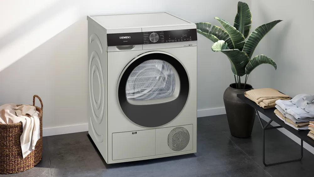 SIEMENS 8 kg Fully Automatic Front load Condenser Tumble Clothes Dryer WP31G208IN, Silver Inox,