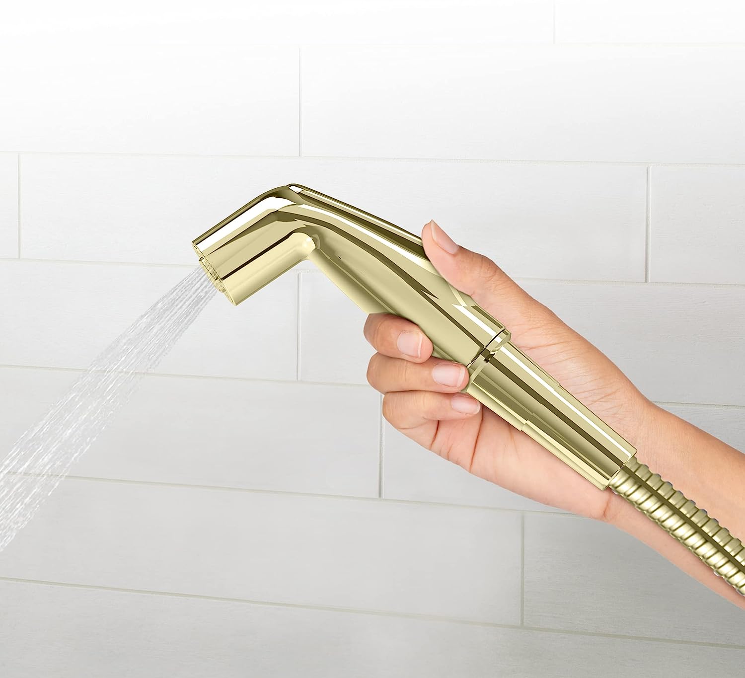 kohler K-12927IN-AF Health faucet with metal hose in french gold