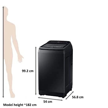 Samsung 8.0 Kg Fully-Automatic Top Loading Washing Machine (WA80N4770VV/TL,Black Caviar)