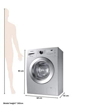 Samsung 6.5 Kg 5 Star Fully-Automatic Inverter Front Loading Washing Machine with Hygiene Steam (WW65R20GLSS/TL, Silver)