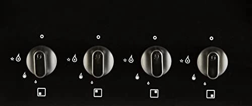 Faber Hob/Hobtop 4 Brass Burner Electric Auto Ignition, Glass Top (HOB ULTIMA HT724 CRS BR CI AI ) - Black, 72 cm