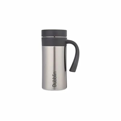 DUBBLIN Fresco SS Tea/Coffee Mug, Vacuum Insulated, Leak Proof, Wide Mouth, Hot 6H, Cold 12H, 300ML, Silver