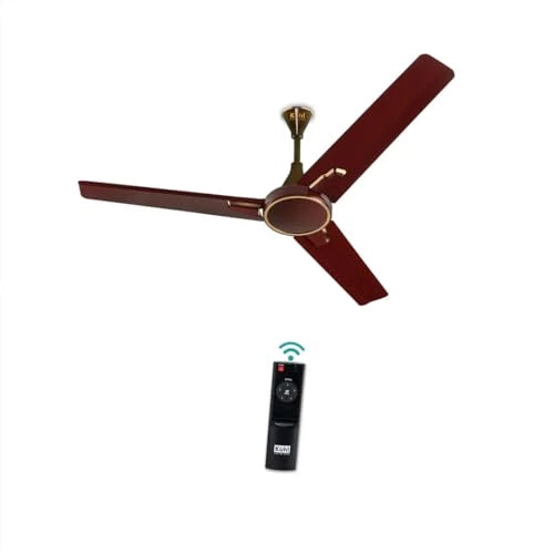 KUHL Prima A1 900mm Ceiling Fan | 24W | 5 Star | 65% Savings | High Air Flow | Stylish Design | Brown