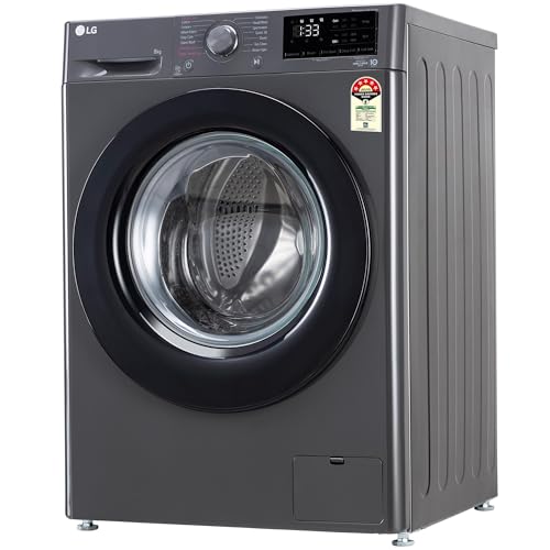LG 8 Kg, 5 Star, AI Direct Drive Technology, Steam & 6 Motion DD Fully-Automatic Front Load Washing Machine (FHP1208Z3M, Intelligent & Convenient Fabric Care, Allergy Care, Middle Black)