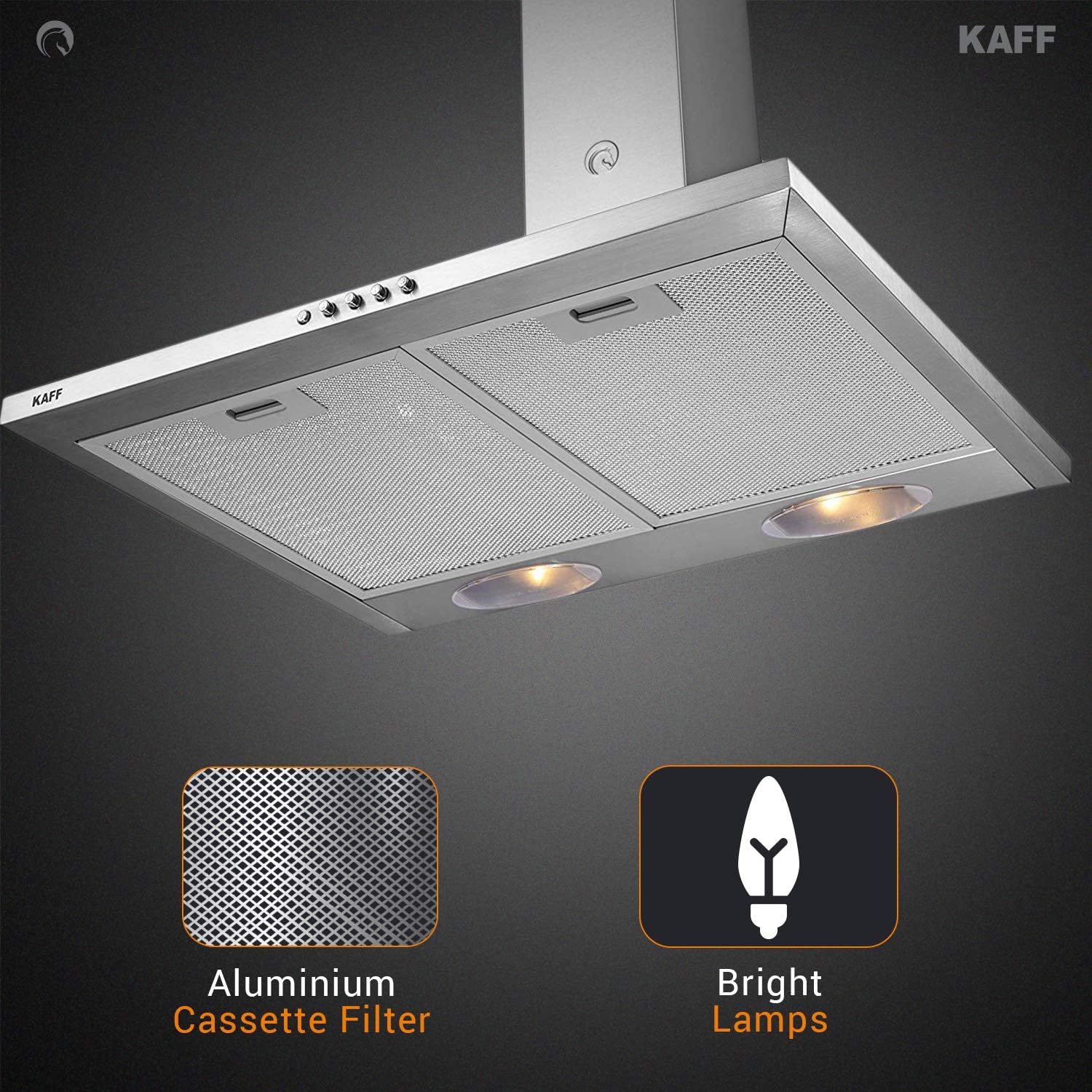 KAFF 60 cm 925 m3/h Chimney (META 60, Grey)