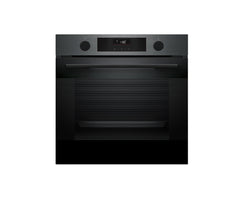 Bosch HUA716EG0I 60cm Black Stainless Steel Built-In Oven with Steam Function - HUA716EG0I