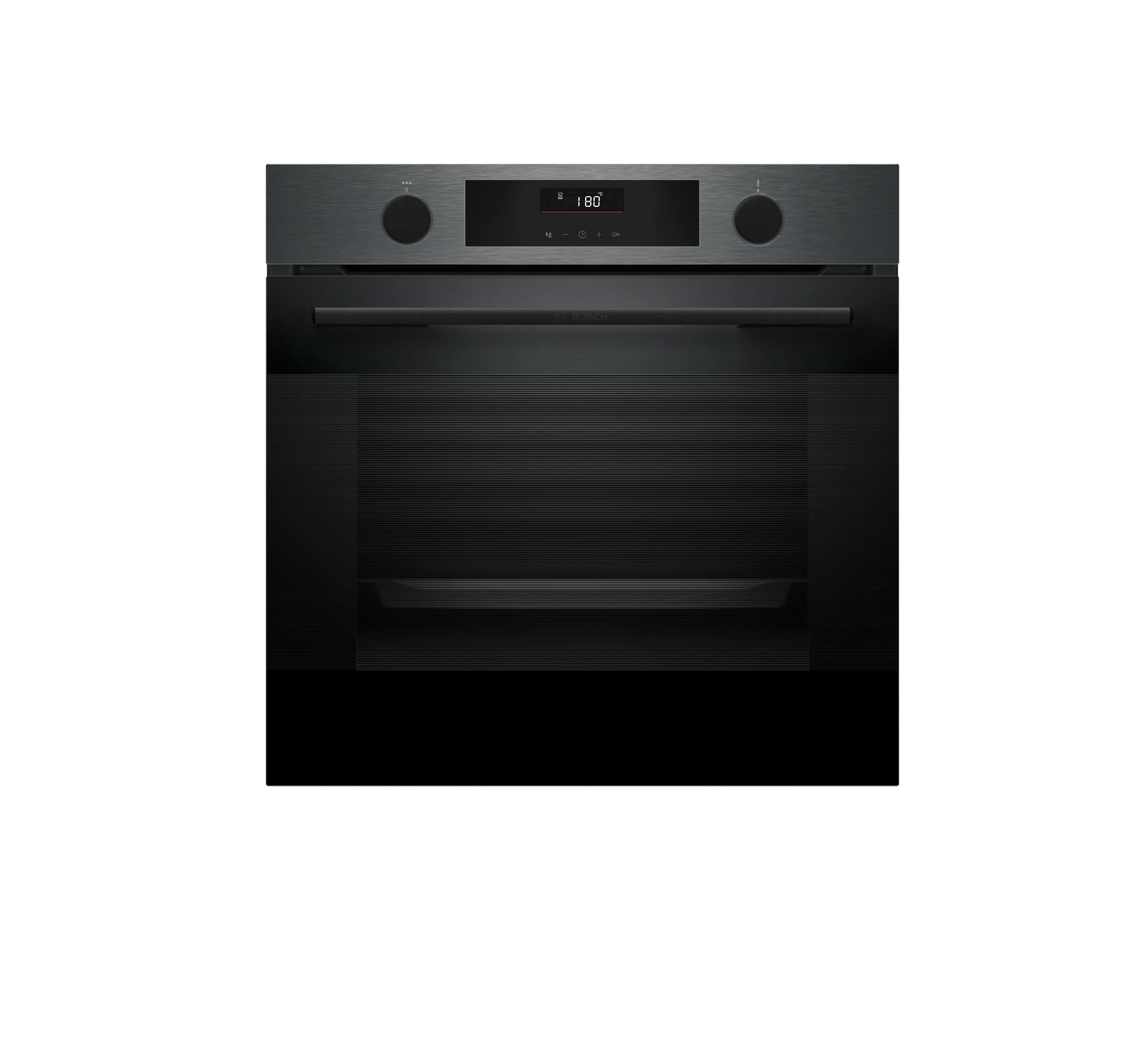 Bosch HUA716EG0I 60cm Black Stainless Steel Built-In Oven with Steam Function - HUA716EG0I