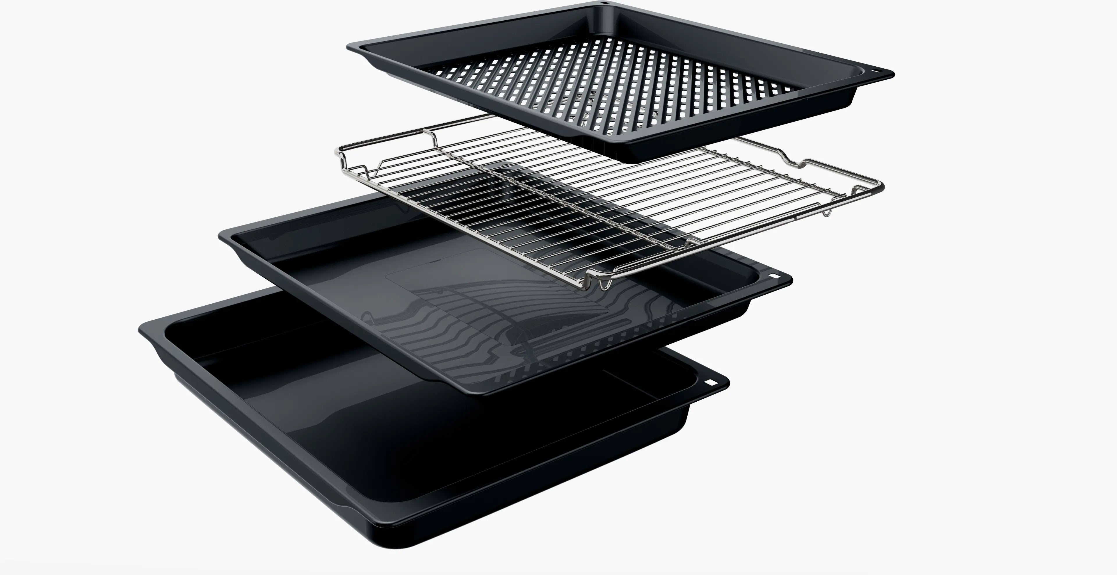 Bosch HUA716EG0I 60cm Black Stainless Steel Built-In Oven with Steam Function - HUA716EG0I