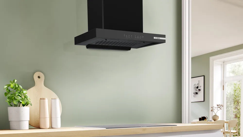 Bosch DWB68IJ60I கண்ணாடி சமையலறை புகைபோக்கி 60CM (டச் கண்ட்ரோல் கருப்பு)