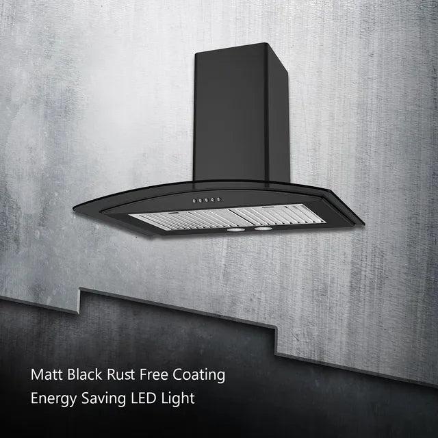 KAFF FLO LX BF 60cm Ducted Wall Mount Chimney - Soft Push Button Control, 1000m3/hr