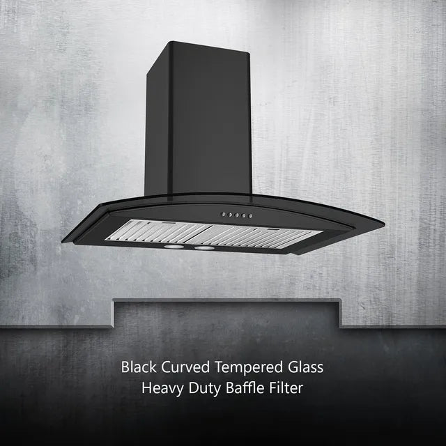 KAFF FLO LX BF 60cm Ducted Wall Mount Chimney - Soft Push Button Control, 1000m3/hr
