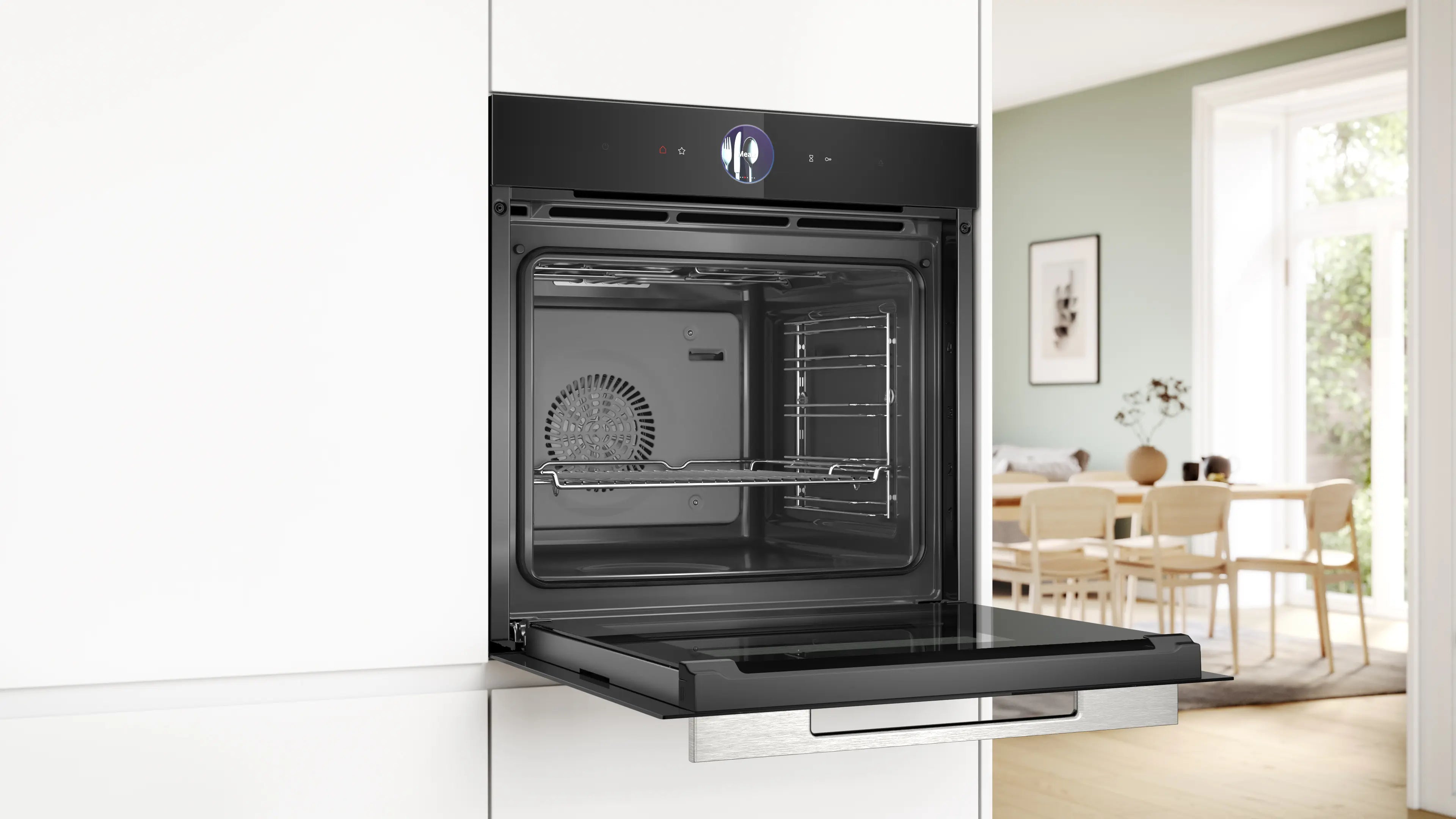 Bosch HSG7361B1 Series 8 Steam Oven + BEL554MB2I Built-in Microwave Combo