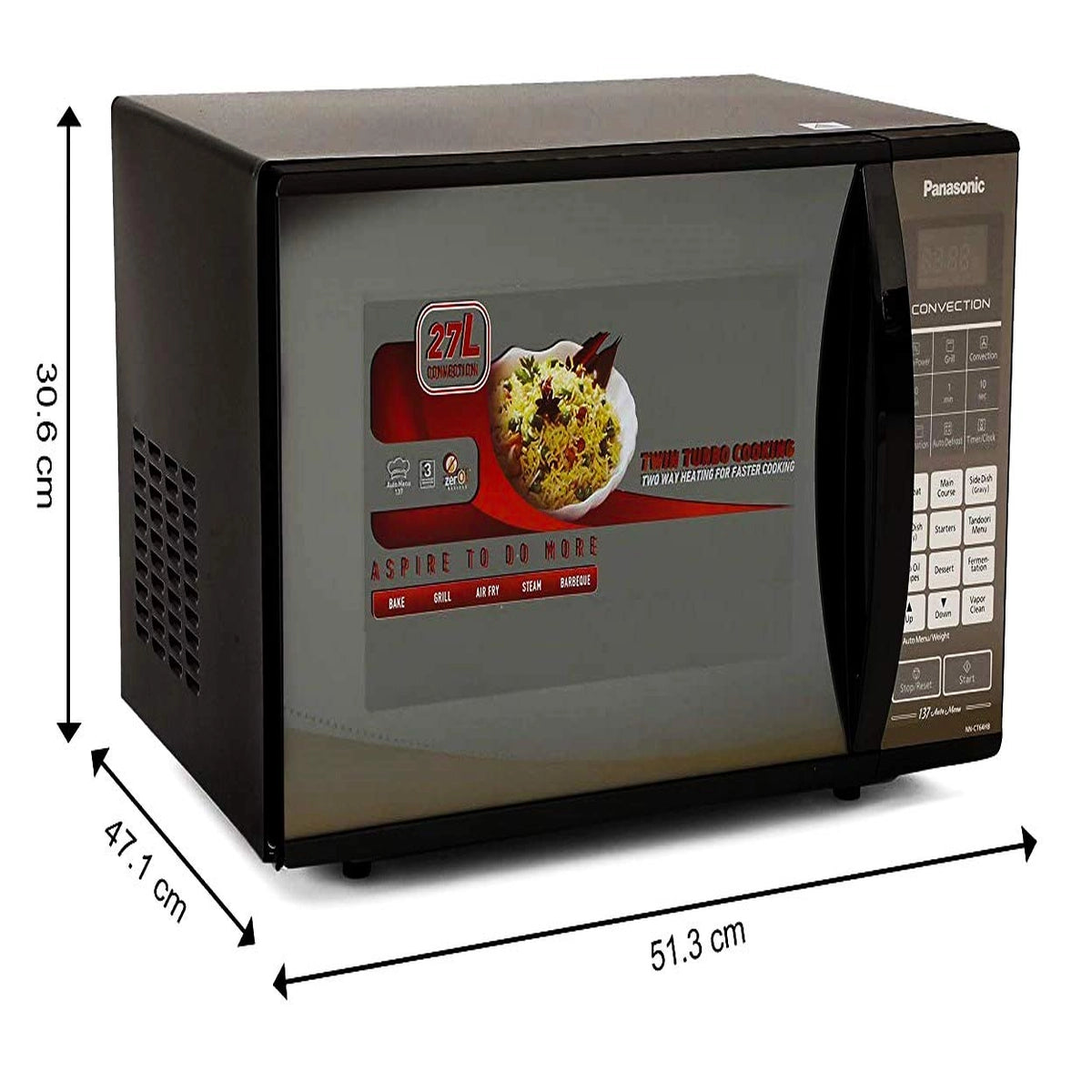 Panasonic 27 L Convection Microwave Oven - NN-CT64HBFDG , Black