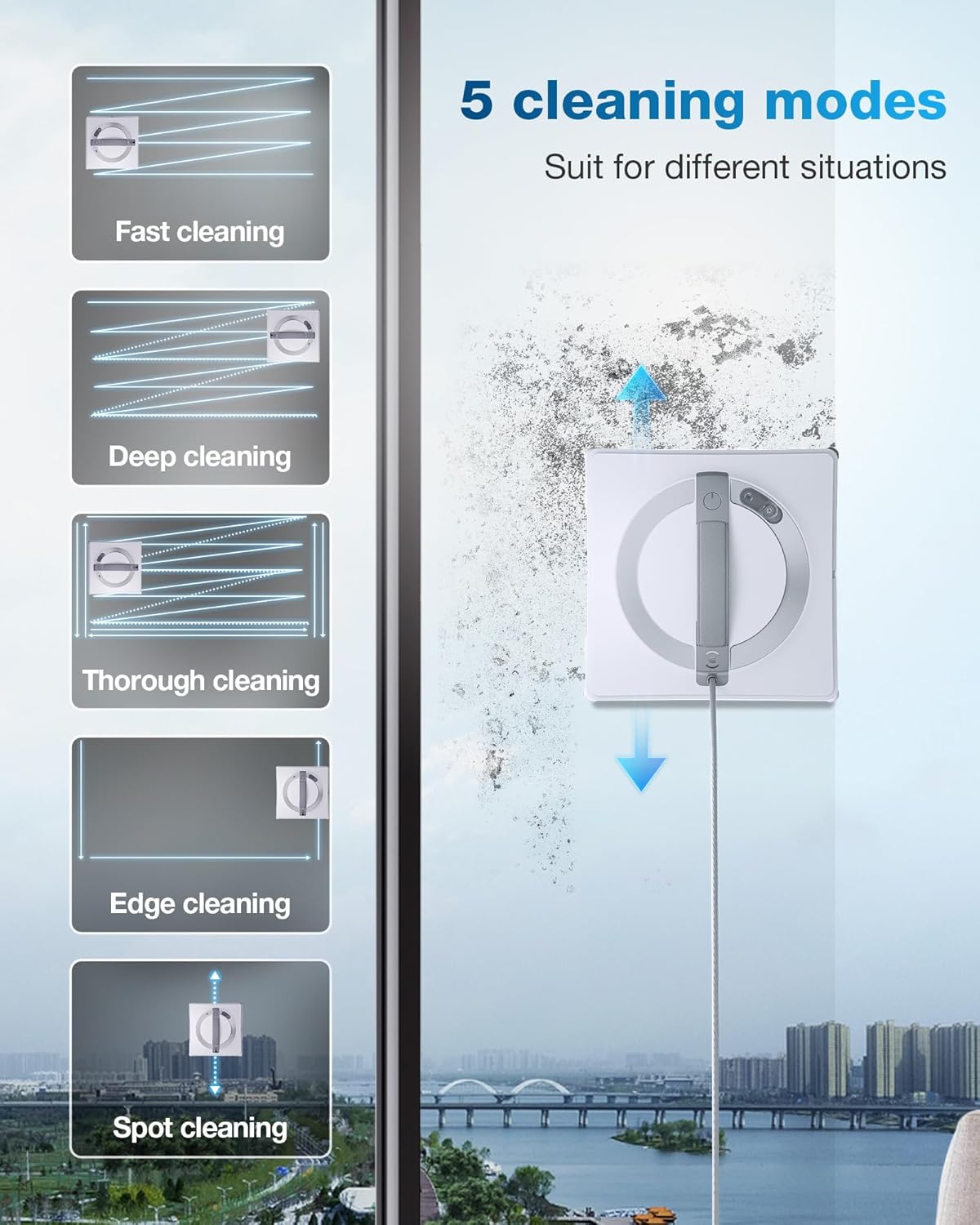 ECOVACS Winbot W2 Pro Omni Window Cleaning Robot, 3-Nozzle Spray, Win SLAM 4.0 Path Planning