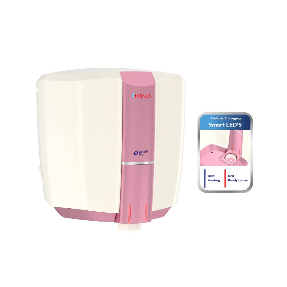 Venus Splash Pro Storage Water Heater (10 Litre, Ivory/Mystic Rose)