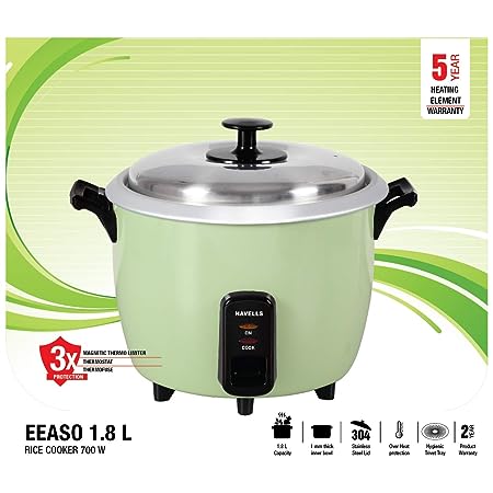 Havells Eeaso 1.8L 700W 2 Bowl Electric Cooker