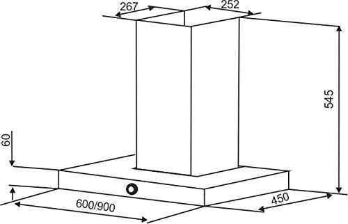 KAFF 90 cm 1180 m3/hr Chimney (MAURICE BF 90)