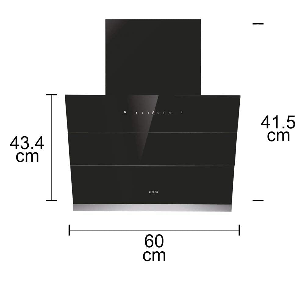 Elica Wall Mounted Auto Clean 60 cm 1100 m3/h Black Chimney ( EFL-S601 HAC VMS )