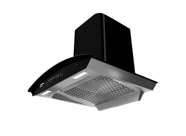 Crompton SensoSmart CHD-SSC60FLX-MBL 60cm 1368m3/hr Ducted Wall Mounted Chimney with Filterless Technology (Black)