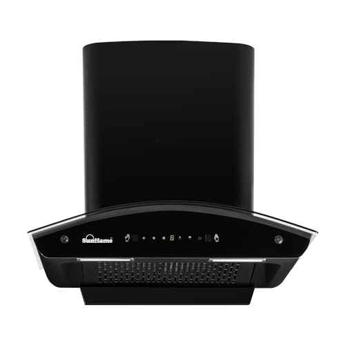 Sunflame Lamia 60 FL HAC TC Filterless Auto-Clean Kitchen Chimney | 60cm | 1400 m³/h High Suction Capacity | Gesture Control with Touch Panel |1-Year Comprehensive & 5-Year Motor Coverage
