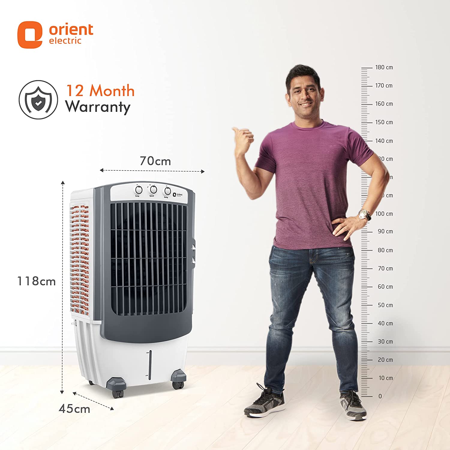 Orient Electric Titan 75L Desert Air Cooler White
