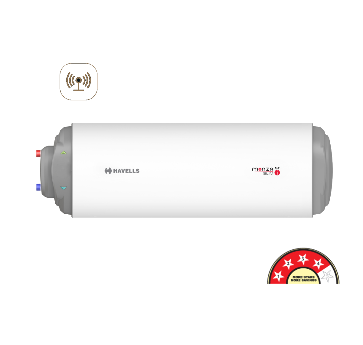 Havells Water Heater MONZA SLIM I 15 L white Left & Right Inlets