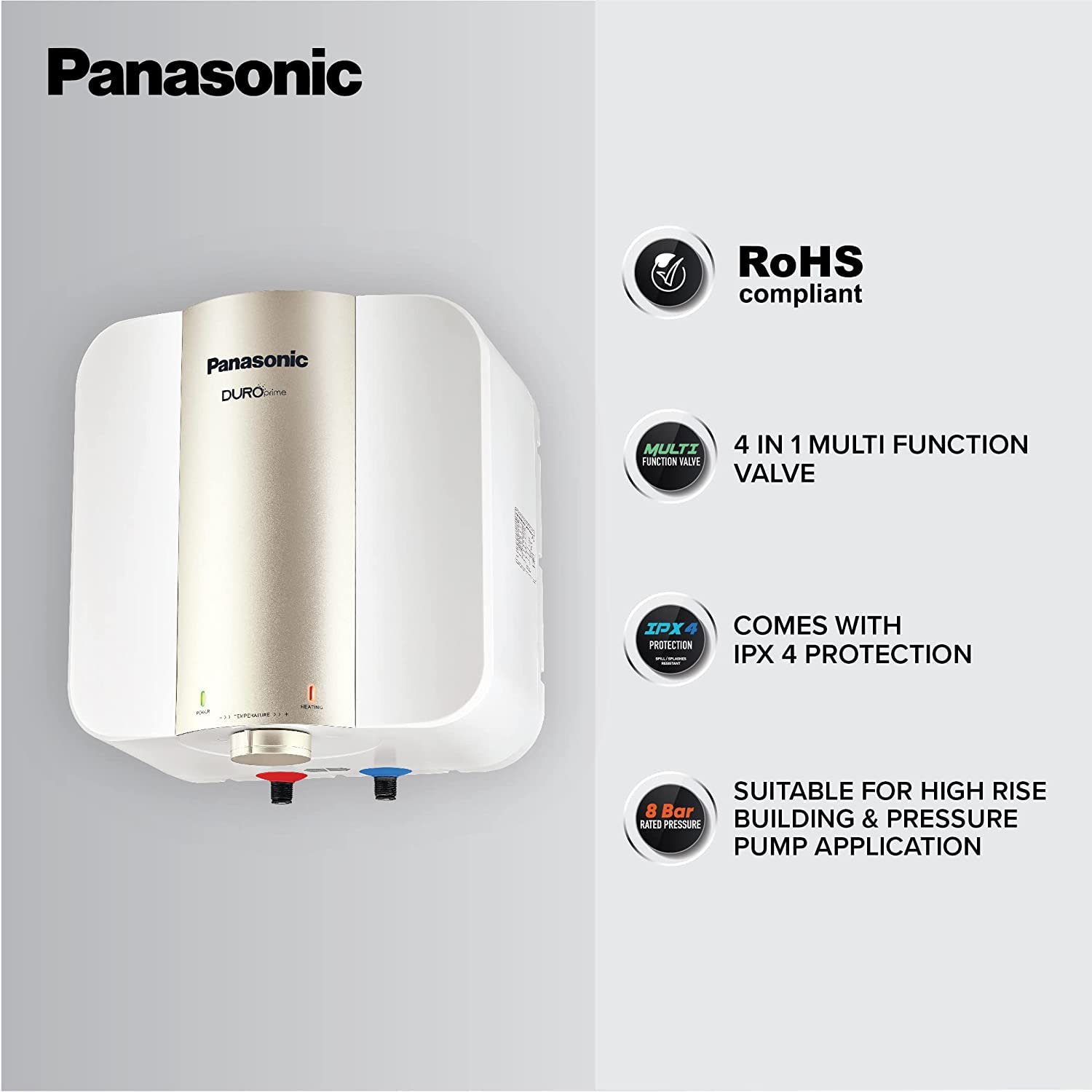Panasonic 15 Ltr Duro Prime Storage Water Heater (Geyser) BEE 5 Star Rated