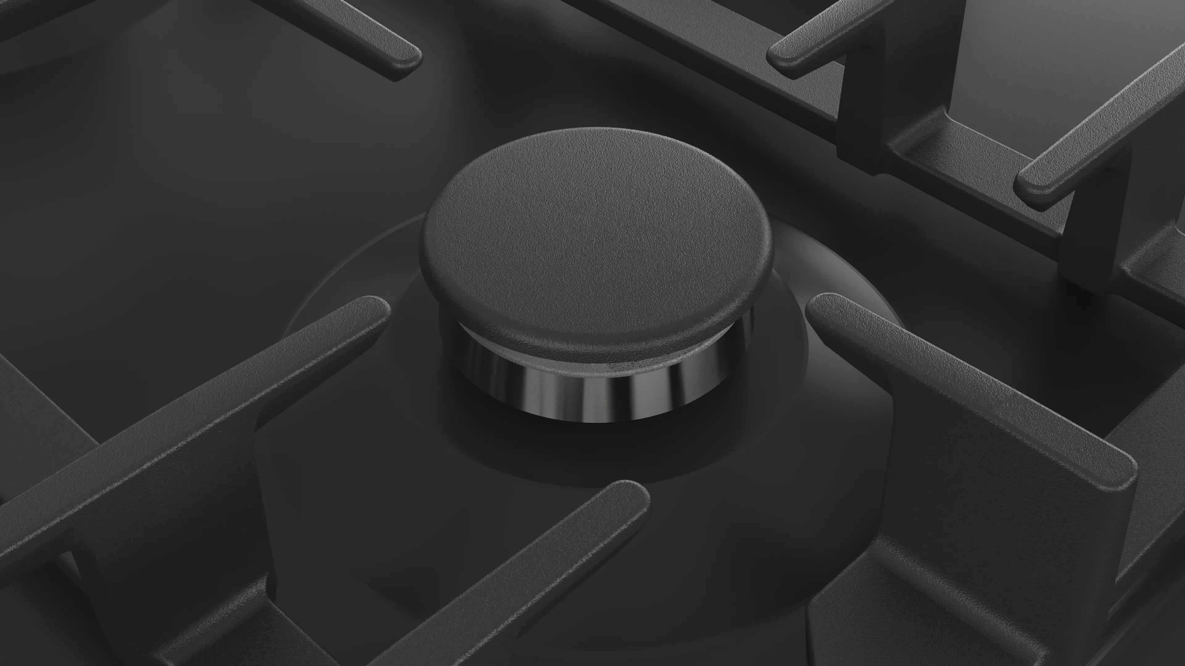 Brand PCI6B3B90I X 60cm Gas Hob - Model Y, Specifications: 60cm, Enameled Steel, Flat Black