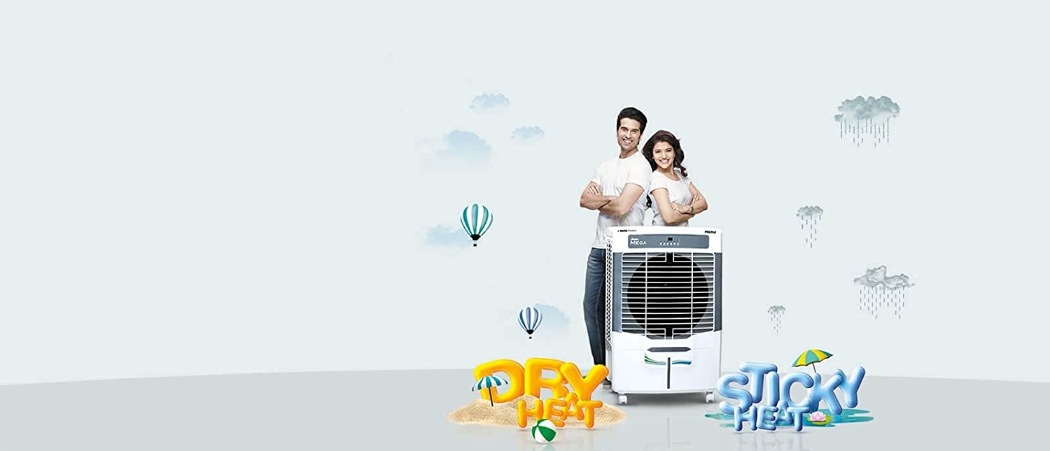 Voltas Mega 70 Desert Air Cooler-70 Litres White and Gray