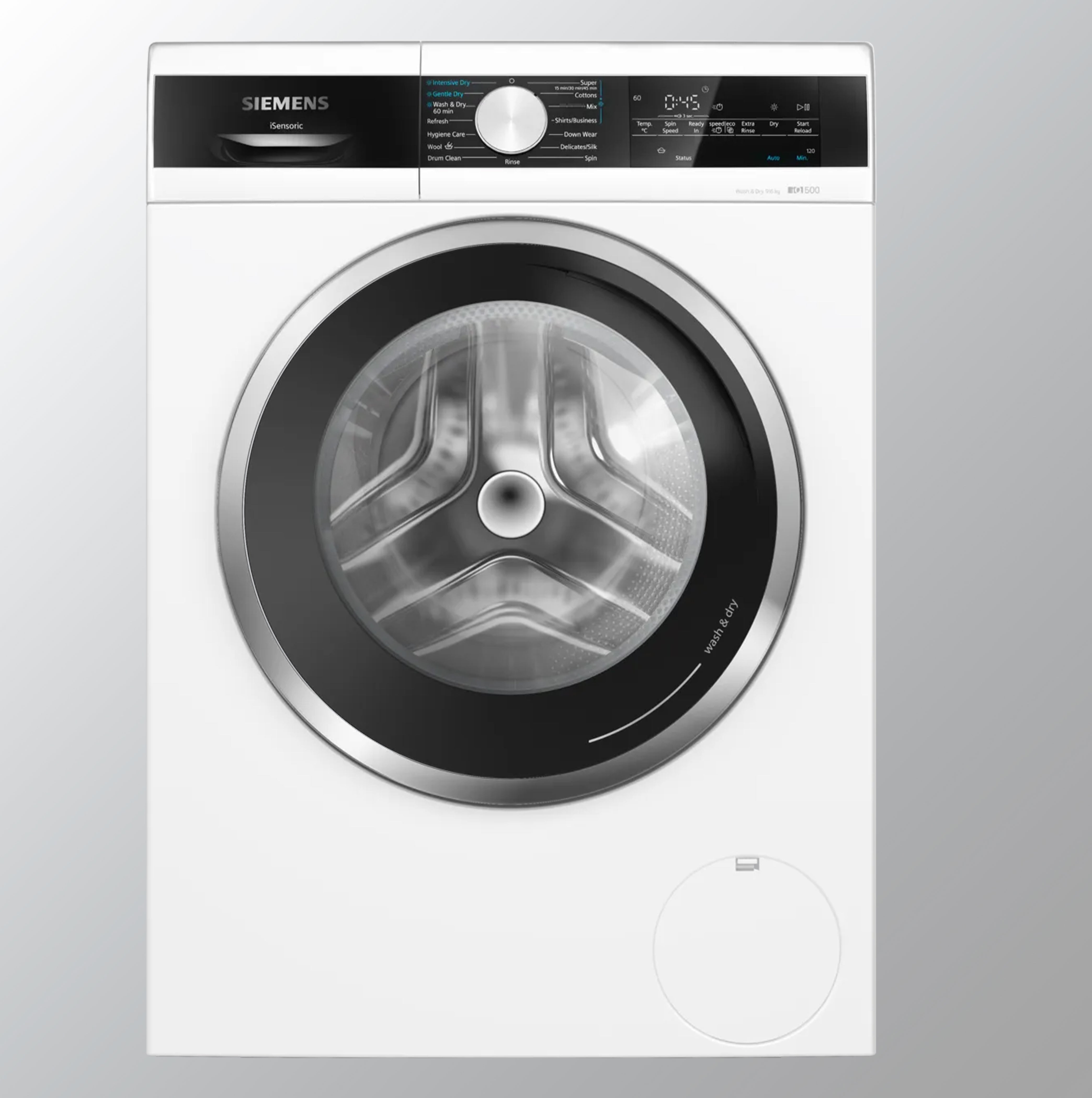 Siemens 9/6kg Fully Automatic Inverter Washer Dryer ( WN44A100IN, White, Inbuilt Heater 1400RPM)
