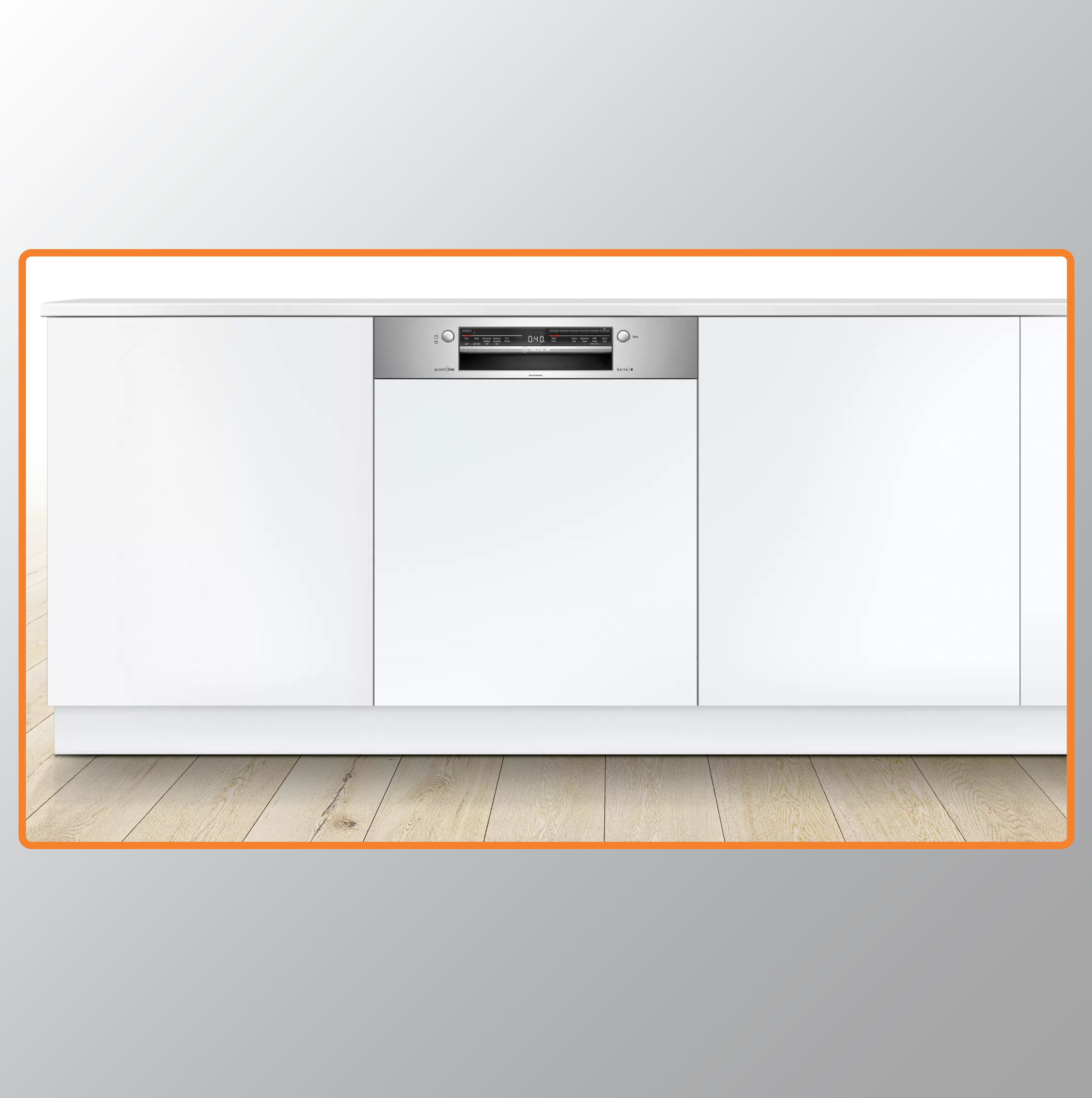 Bosch Series 4 semi-integrated dishwasher SGI4IVS00I 60 cm Stainless steel