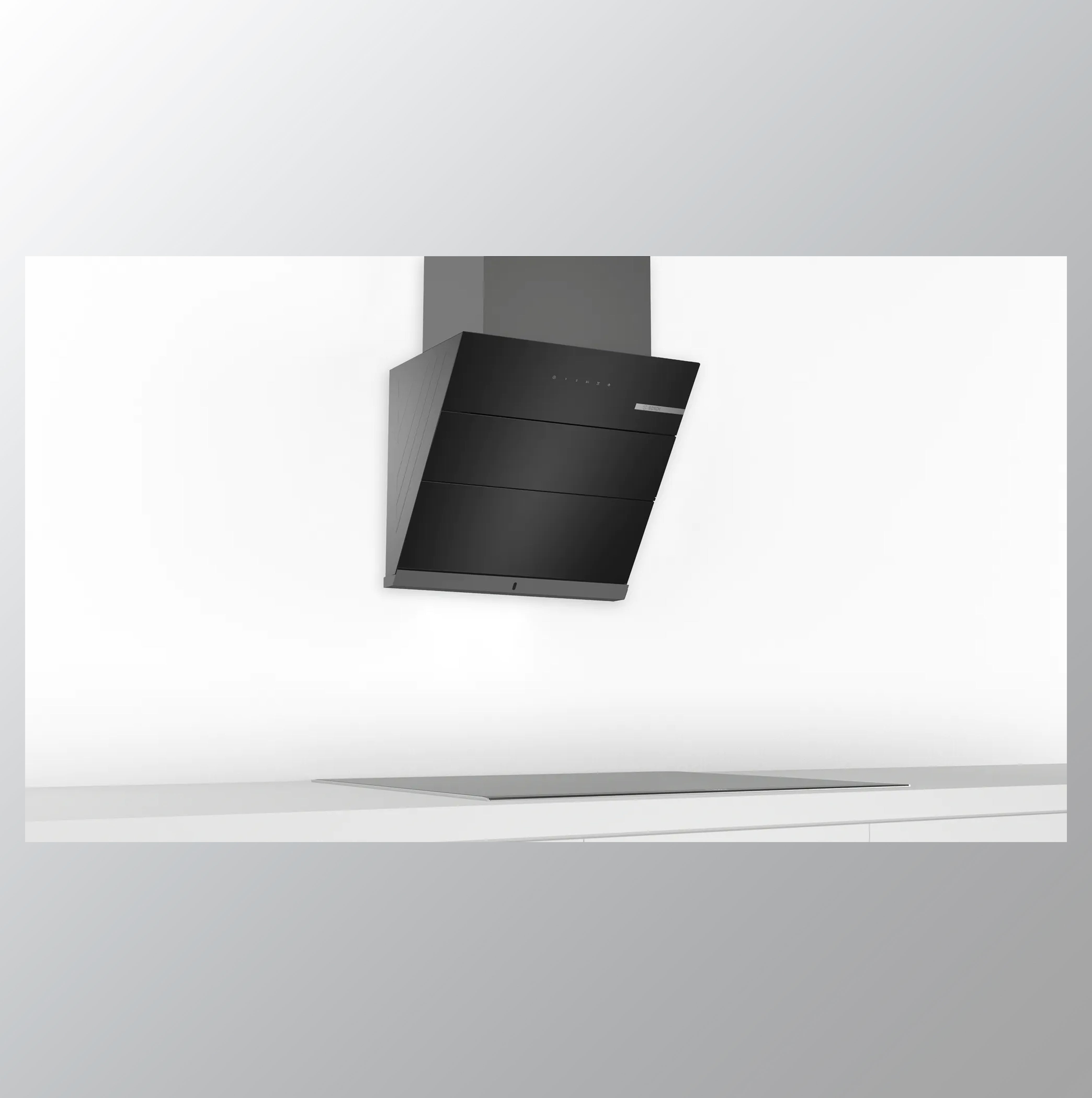 Bosch Chimney Self Clean Wall Mounted Touch Control Filterless Chimney Series DWKA68G60I BLACK 60CM Black