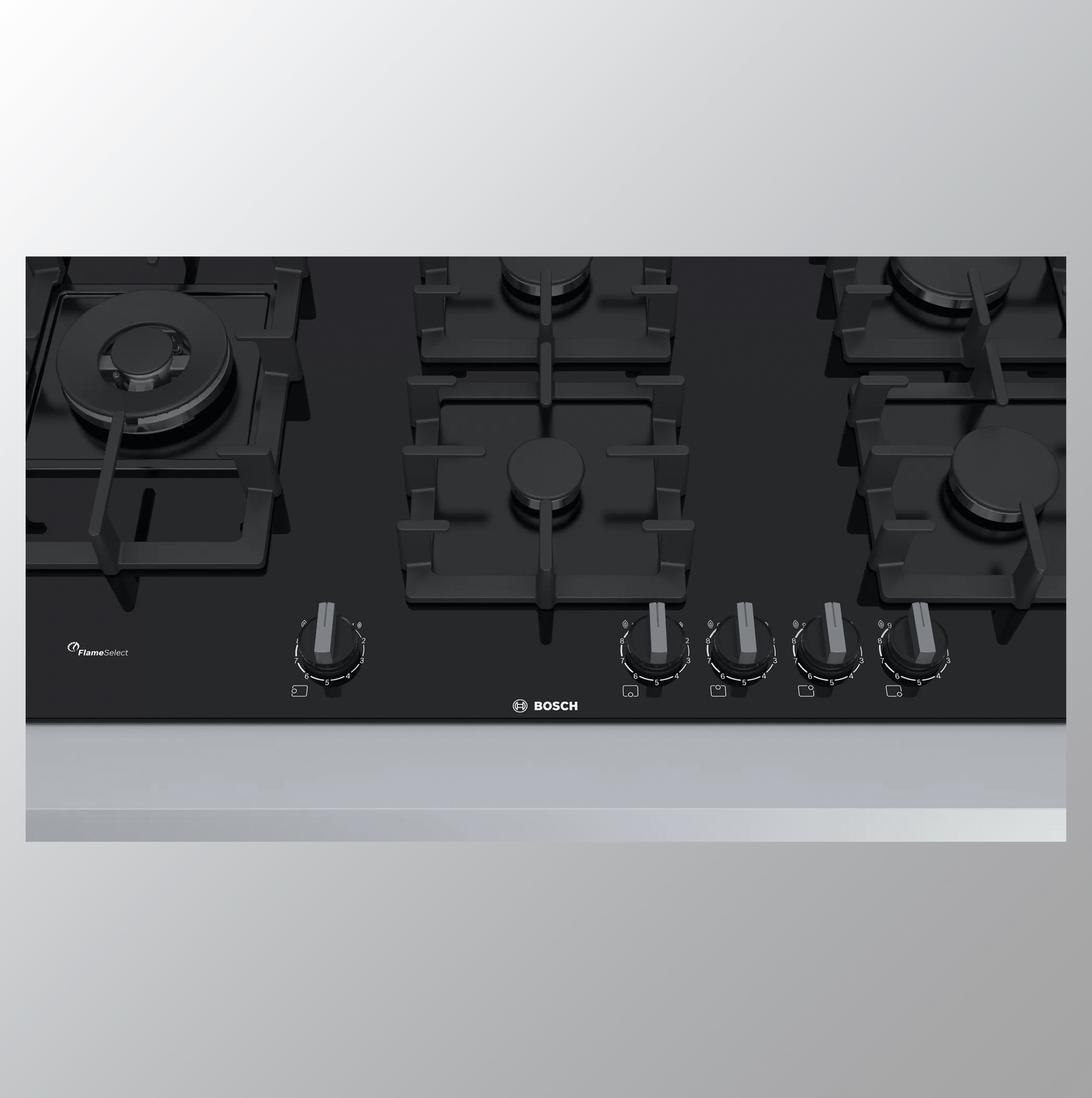 Bosch Built in Gas Hob Glass Top 5 Burner Black PPS9A6B90I