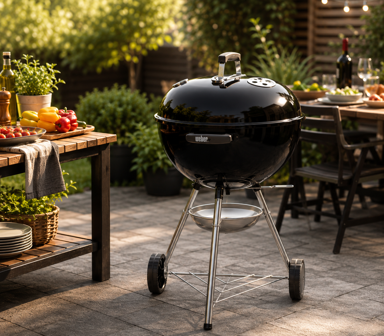 Weber Original Kettle 47cm Charcoal Grill with Thermometer | Black
