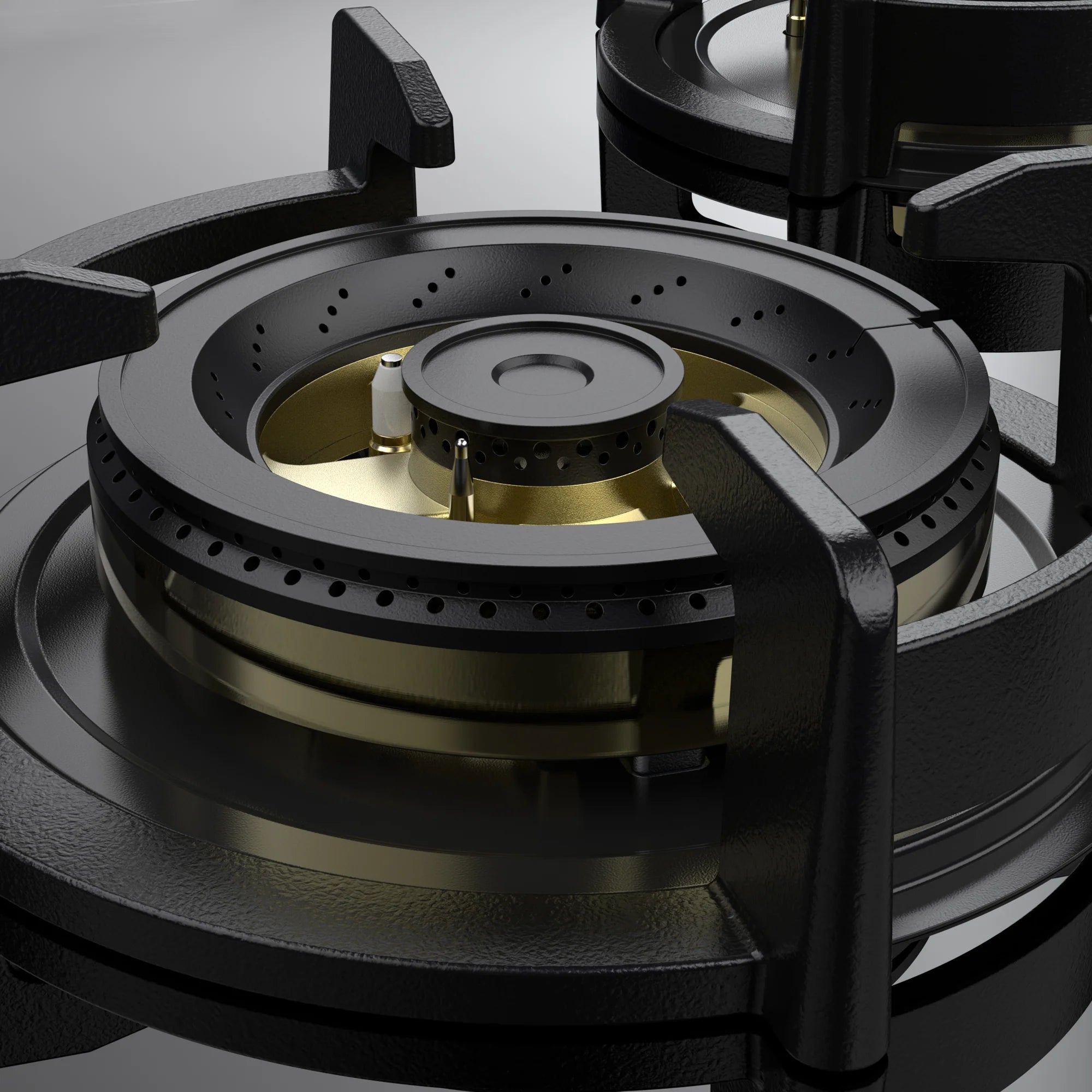 KAFF ASF 94V 4-Burner Glass Top Automatic Hob: Durable Toughened Design