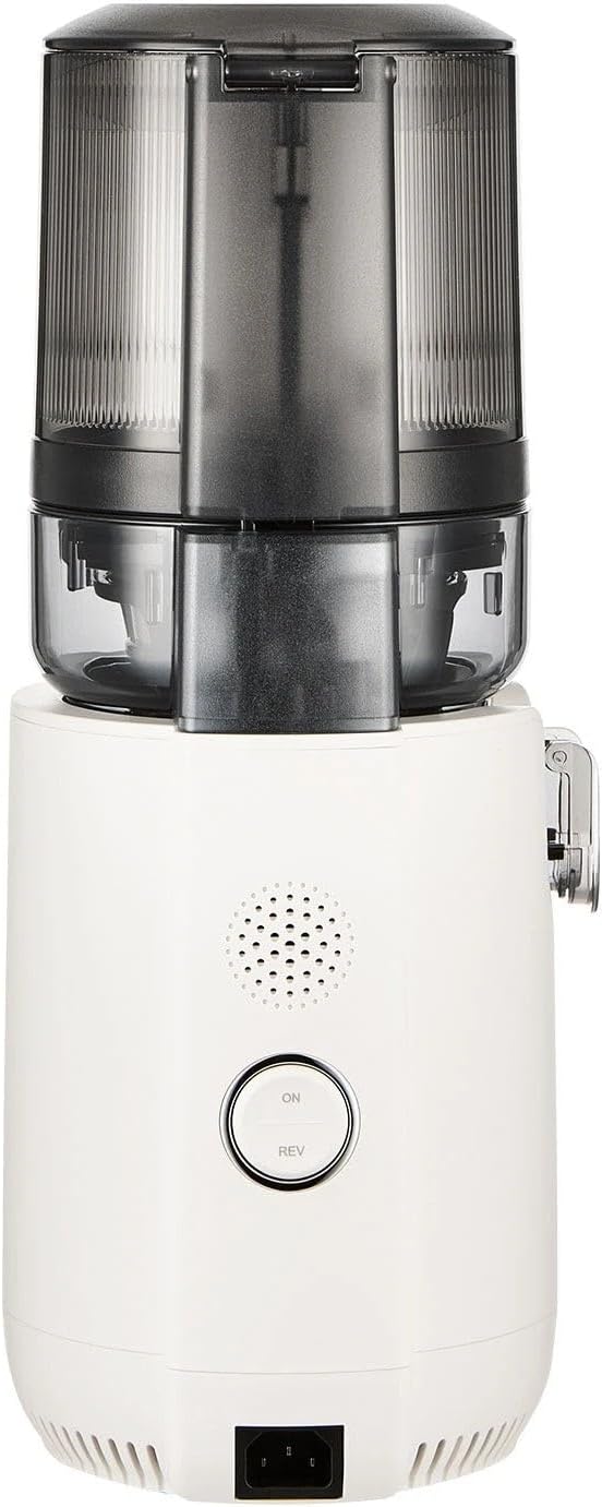 Hurom E50ST Cold Press Slow Juicer with Mega Hopper, 150W Motor, BPA-Free, Easy Clean, Space-Saving Design, Mushroom White