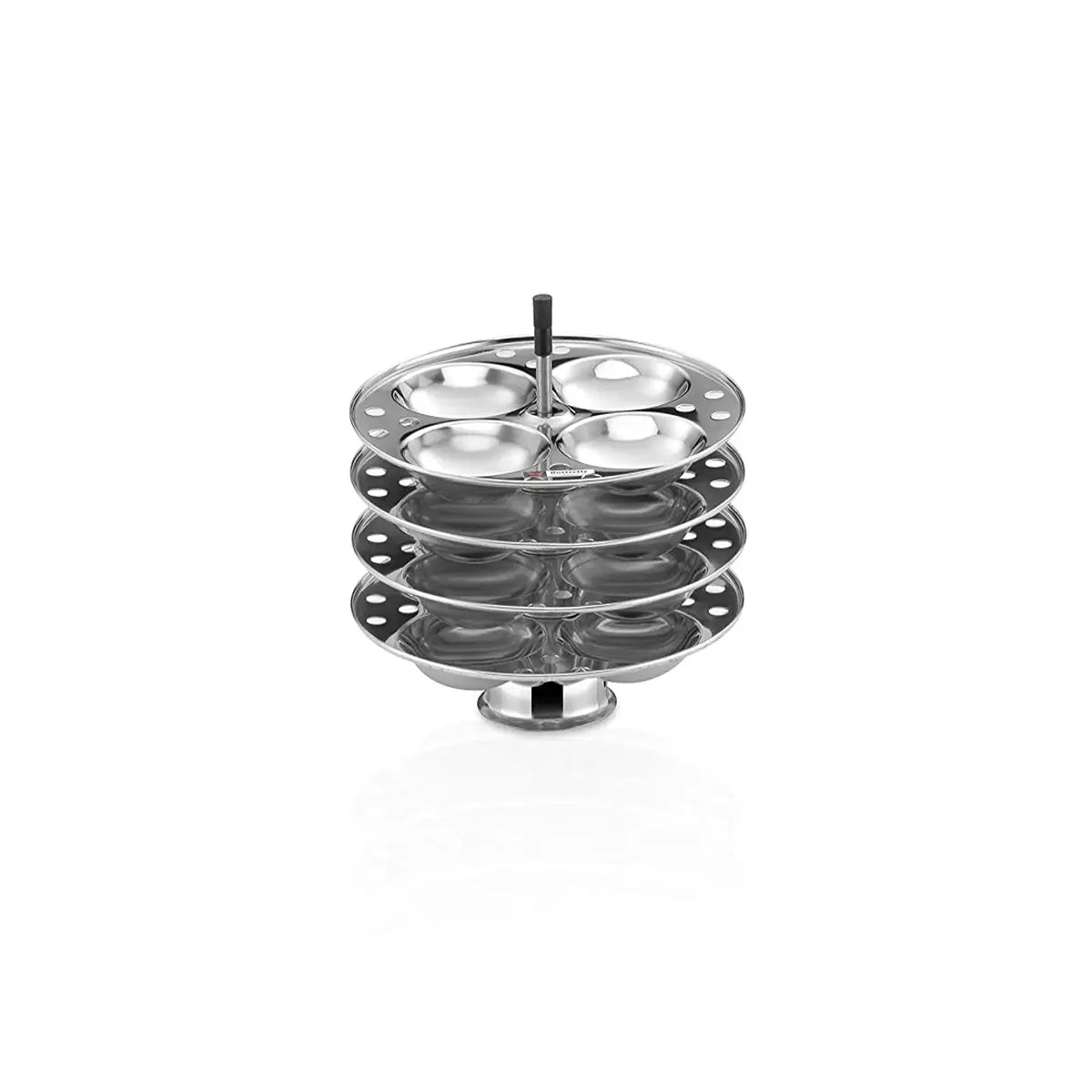Butterfly Stainless Steel Idli Cooker, Idly Maker Set with 4 Plates, 16 idlies, Silver, Standard