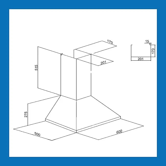 Glen 60cm 1000 m3/h Wall Mounted Chimney (6054 TS, Baffle Filter, Touch Control Sensor, Silver)