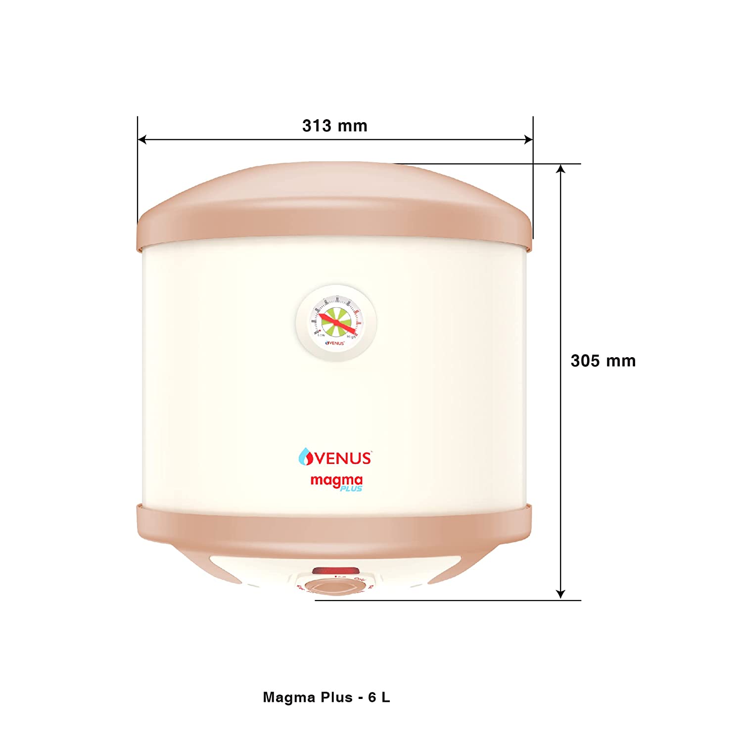 Venus Magma Plus 6GV 6-L Water Heater Ivory BEE Star Rating 3 Stars