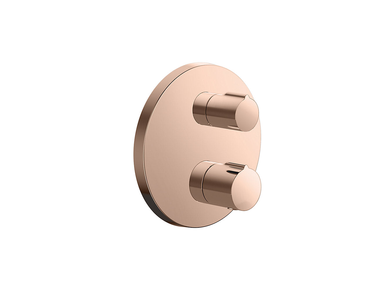 kohler K-20741IN-9FP-RGD Organic thermostatic recessed bath and shower round trim in rose gold