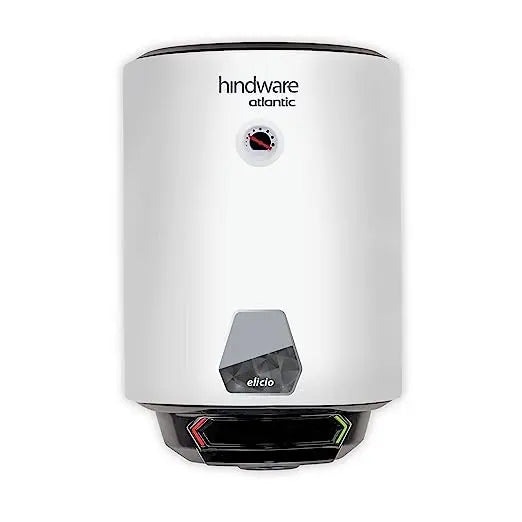 Hindware Atlantic Elicio 50L Vertical Storage Heater (Geyser) With Glass Line Tank & 4 Star Rating, Wall Mounting