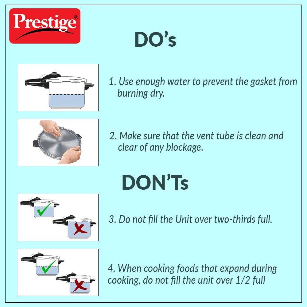 Prestige Svachh Clip-on Anodised Aluminium Pressure Cooker, 2L, Black