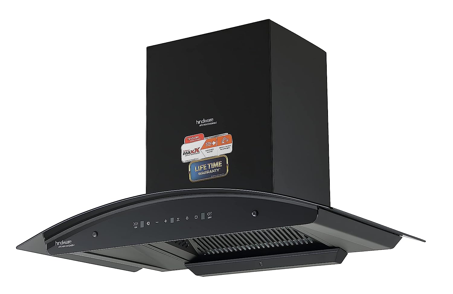 Hindware Zinnia BLK 90, Black - Sleek and Stylish Kitchen Chimney