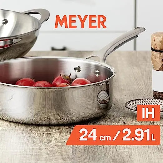 Meyer Select Stainless Steel Saute pan 2.8 Liters Gas and Induction Base 70337 24cm Silver