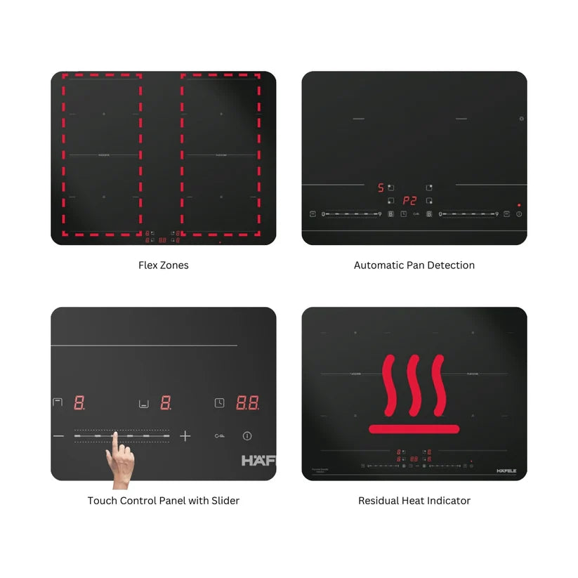 Hafele NERO 30 30cm 2-Zone Induction Cooktop