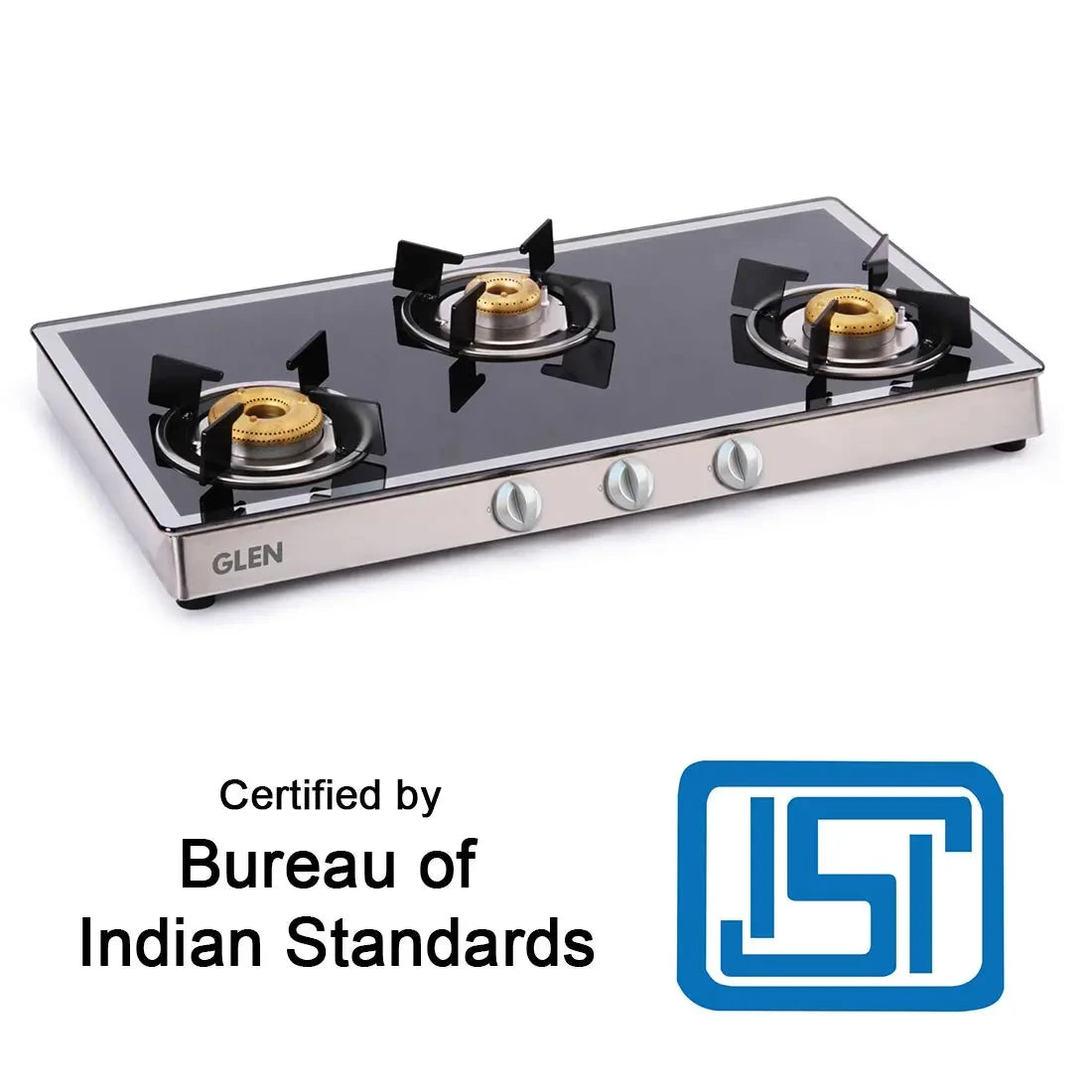Glen GL 1038 GT Forged BB Mirror Manual Ignition Designer Glass Cooktop