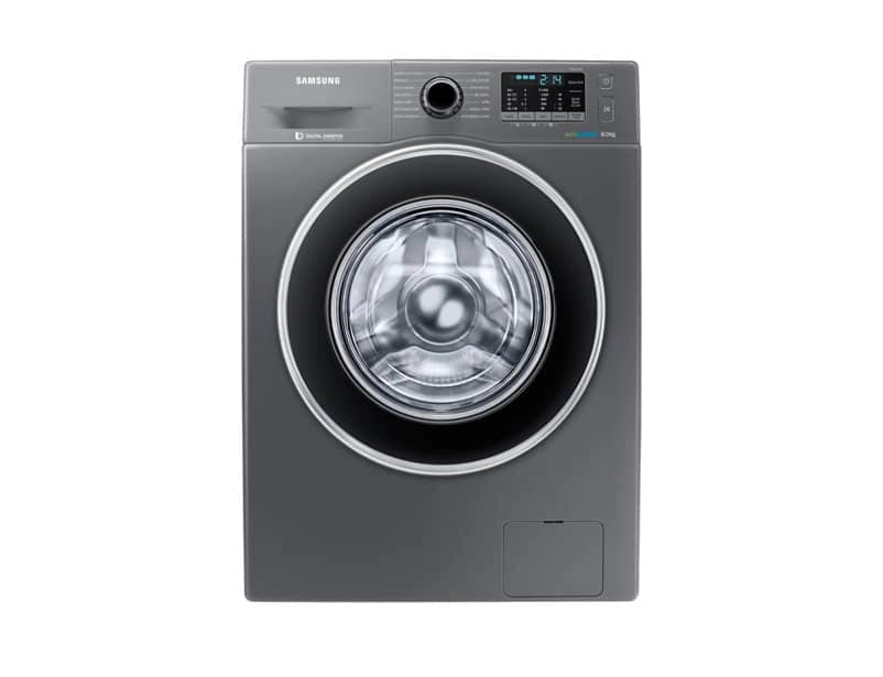 Samsung 8 kg Fully-Automatic Front Loading Washing Machine (WW80J5410GX/TL, Inox Grey)