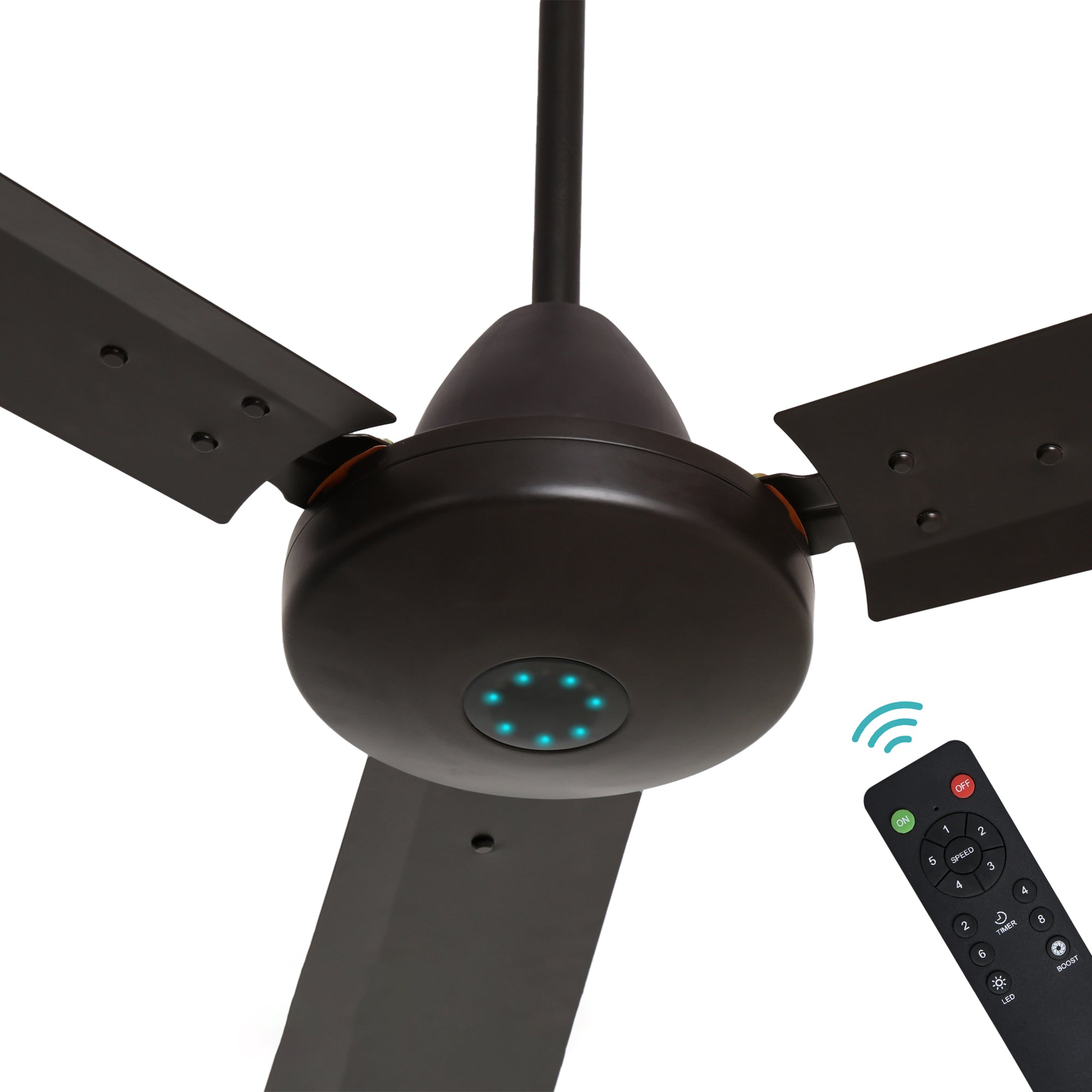 EFF4 Sino Classic 5 Star 1200 mm BLDC Motor 3 Blade Ceiling Fan Center Dom - Brown